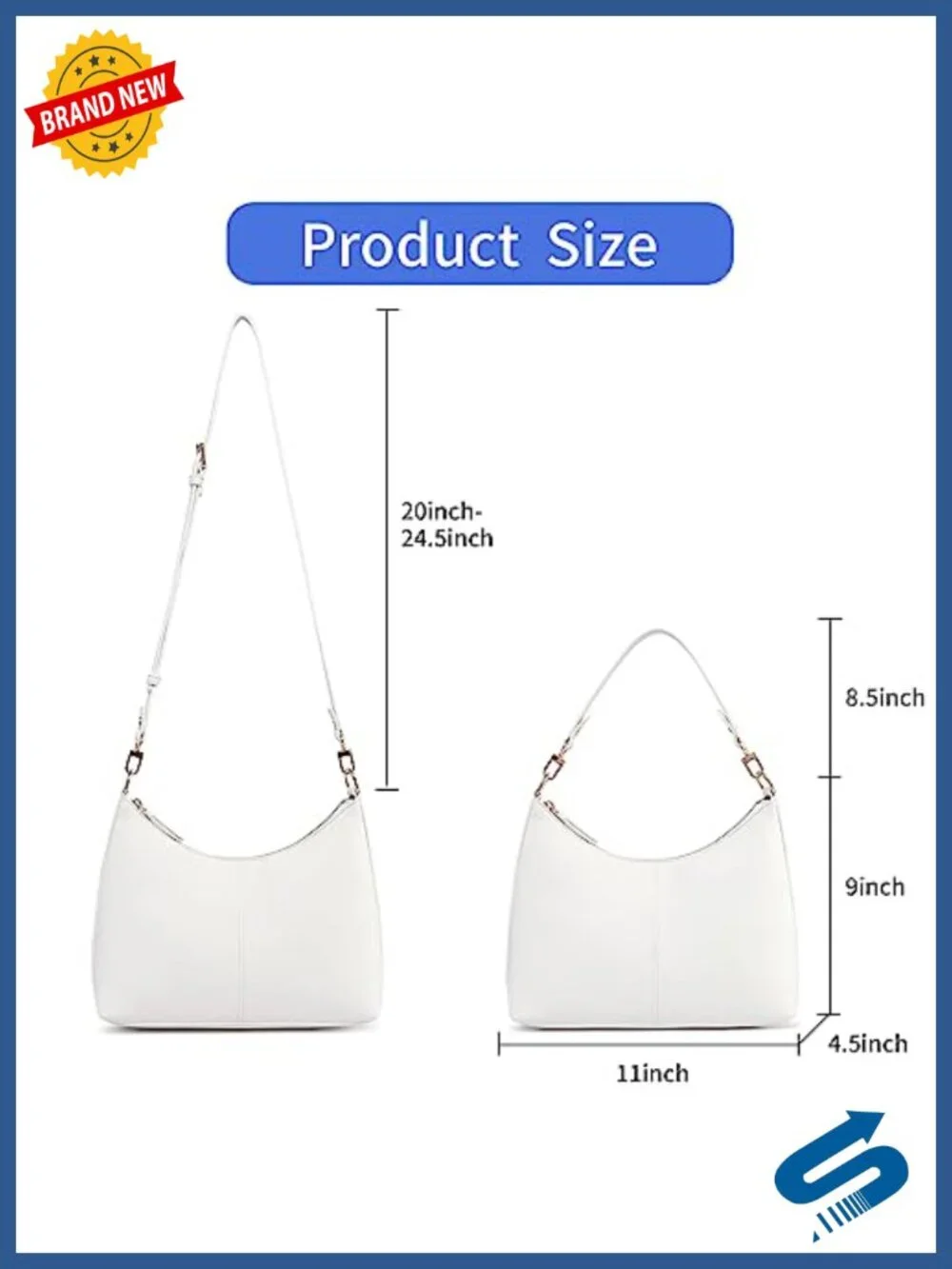 Women's PU Leather Small Shoulder Bag Crossbody Purse Work Travel